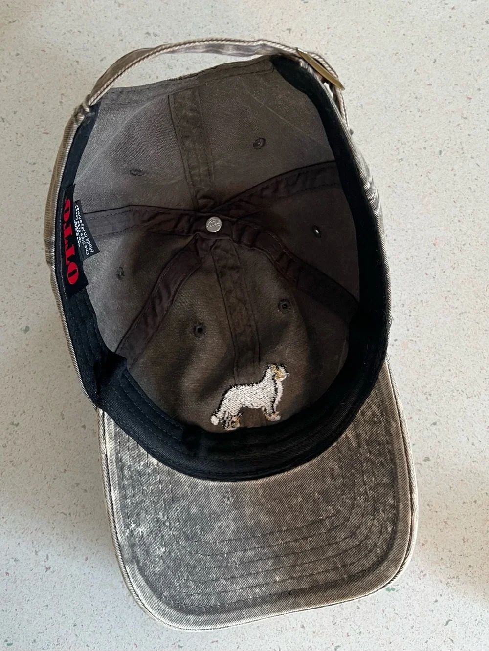 Bernese Mountain Dog Embroidered Baseball Cap Grey Denim Adjustable Hat One Size
